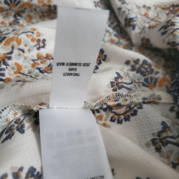 Lucky Brand Women's Mixed Print Natural Multicolor Peasant Top Size S/P NWT - Picture 9 of 16